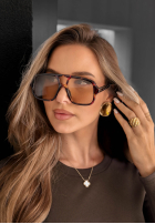 Brille przeciwsłoneczne w panterkę Natty Braun