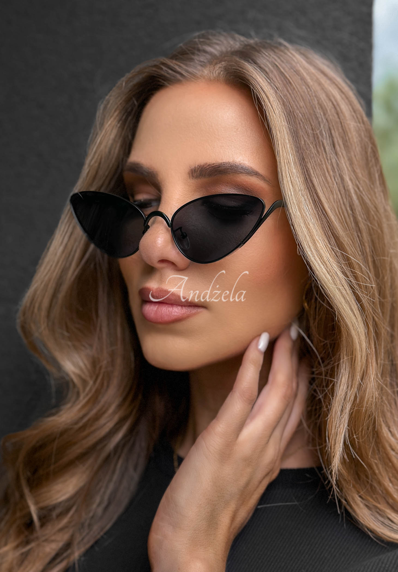 Sonnenbrille Modern Look Schwarz