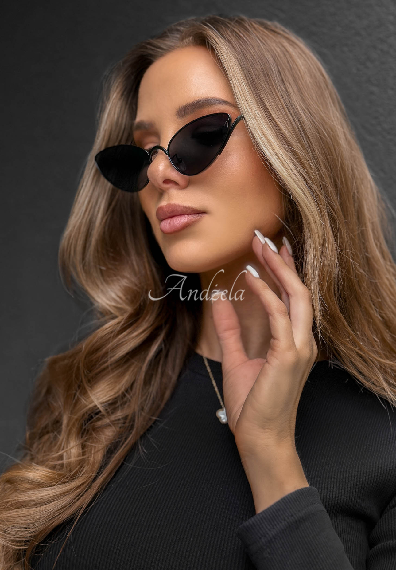 Sonnenbrille Modern Look Schwarz