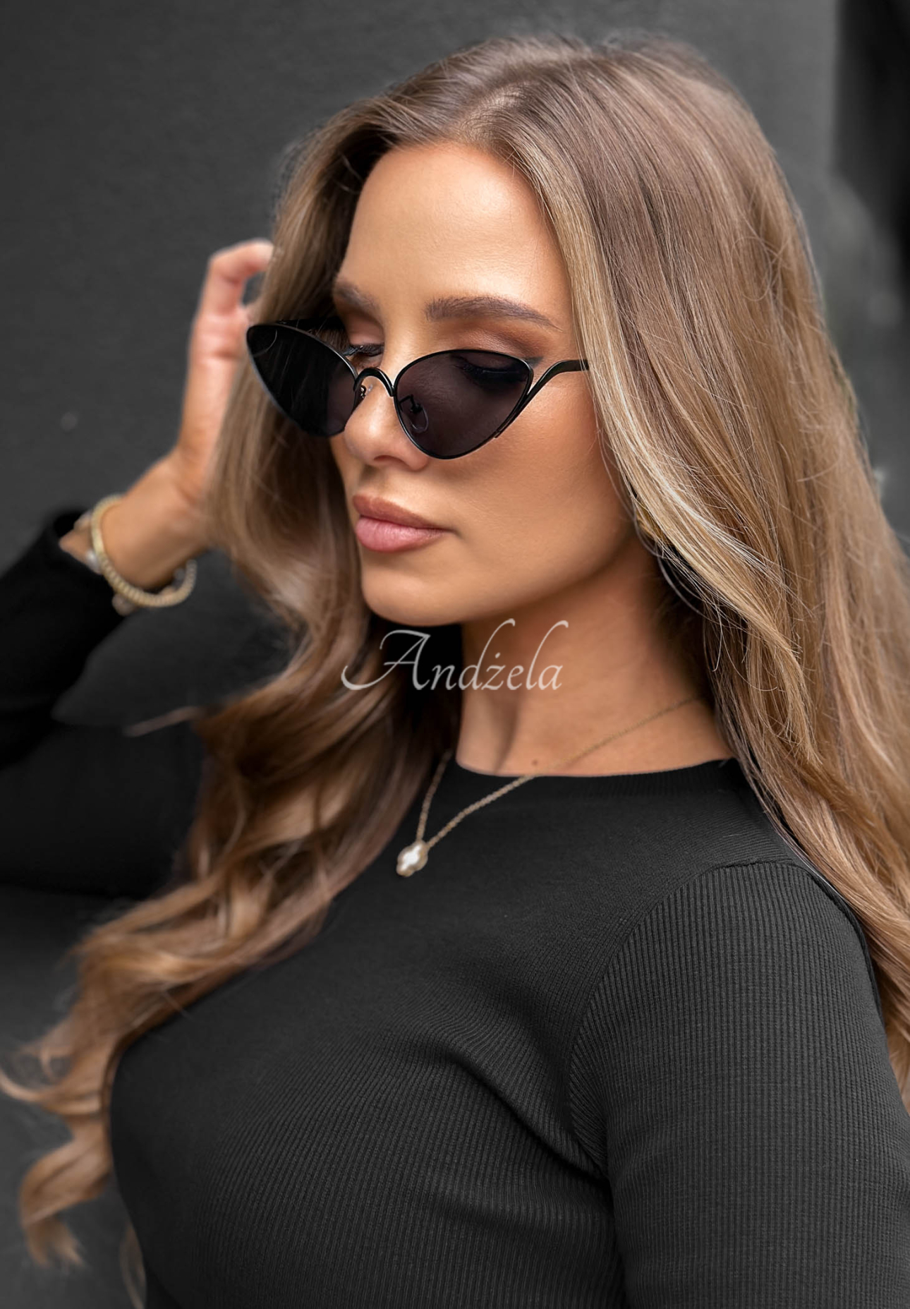 Sonnenbrille Modern Look Schwarz