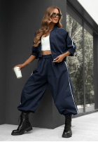Sweat Set Sweatshirt i Hose z lampasem Unbelievable Schokoladenbraun