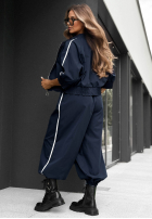 Sweat Set Sweatshirt i Hose z lampasem Unbelievable Schokoladenbraun