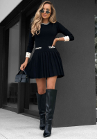 Dzianinowa Kleid z plisowanym dołem Soft Harmony Schwarz