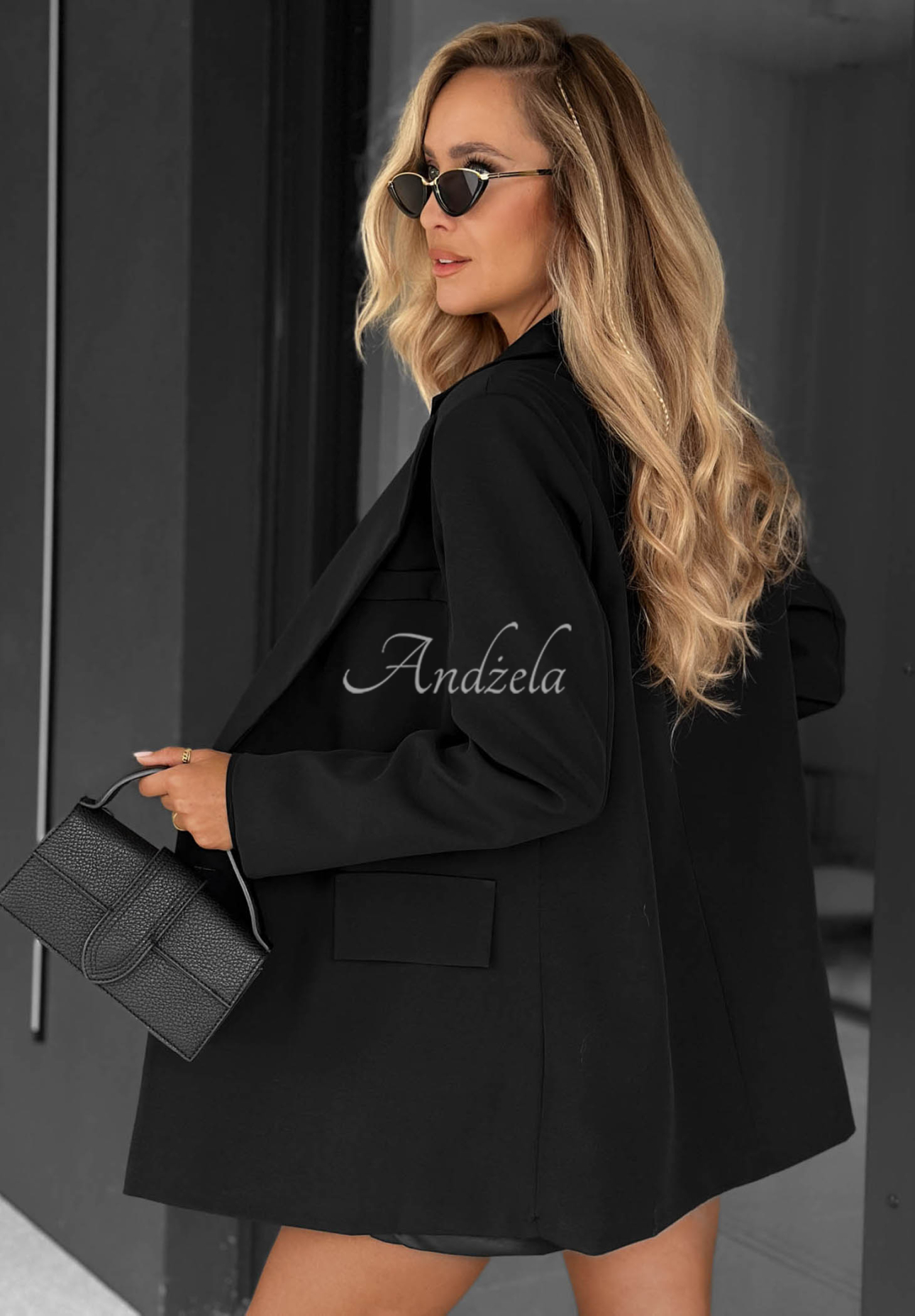 Zweireihiger Blazer Classy Touch Schwarz