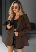 Blazer oversize Classy Touch Schwarz