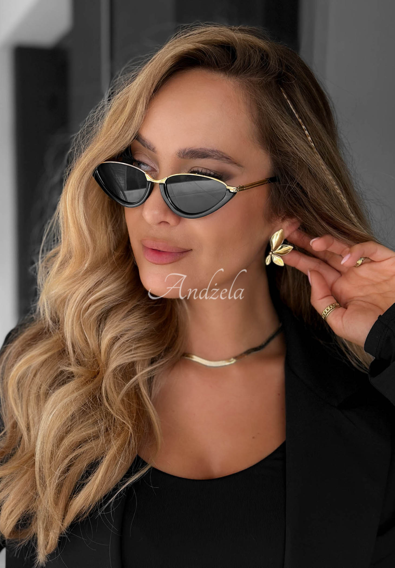 Sonnenbrille Pure Sun schwarz-golden
