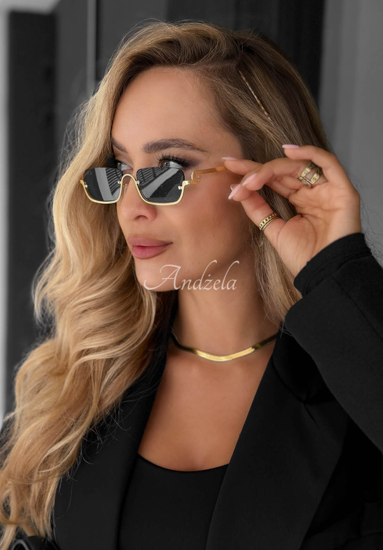 Sonnenbrille Pure Sun schwarz-golden