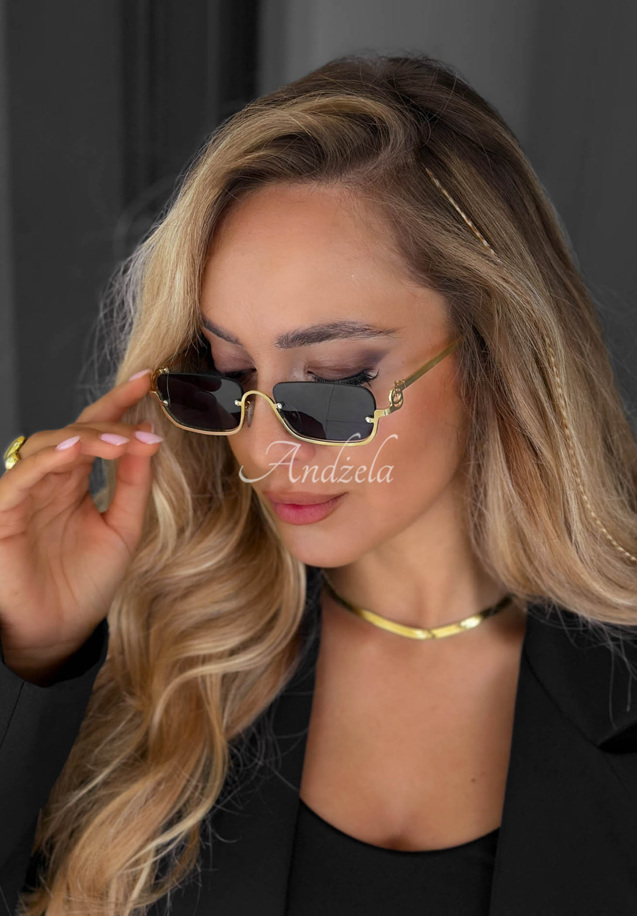 Sonnenbrille Pure Sun schwarz-golden