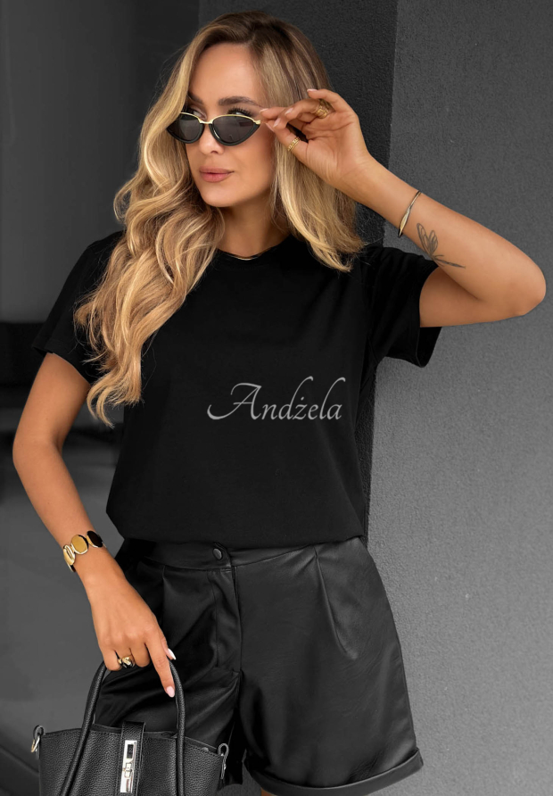 Baumwoll-T-Shirt One Message Schwarz