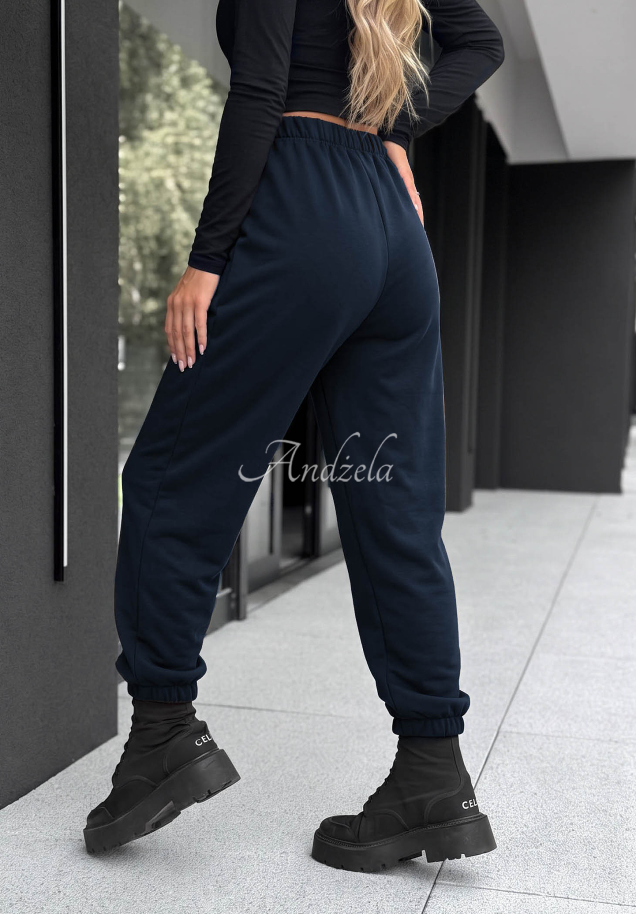 Viskosehose mit Bündchen What You Wanted Dunkelblau