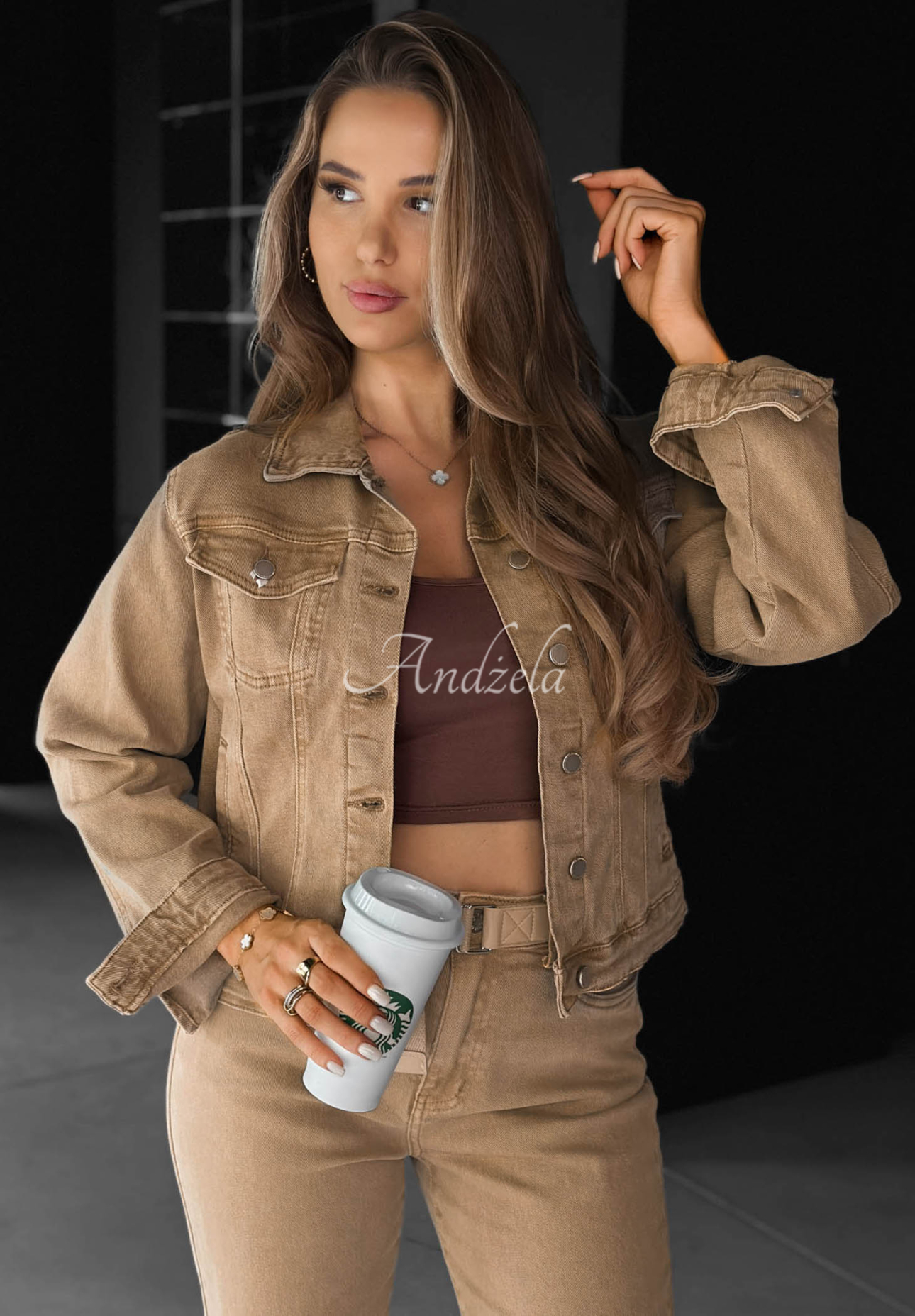 Denim-Jacke All We Need Camel