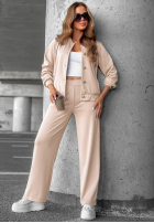 Sweat Set Sweatshirt z guzikami i Hose Comfort Story Dunkelblau