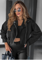 Krótka zamszowa Jacke Bikerjacke Daily Flow Schokoladenbraun