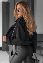 Krótka zamszowa Jacke Bikerjacke Daily Flow Schokoladenbraun