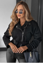 Krótka zamszowa Jacke Bikerjacke Daily Flow Schokoladenbraun