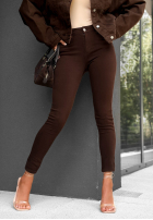 Hose Jeans skinny z paskiem Meet Again Schokoladenbraun