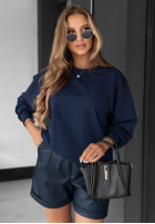 Sweatshirt Never Late Dunkelblau