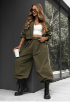 Sweat Set Sweatshirt i Hose z lampasem Unbelievable Schokoladenbraun