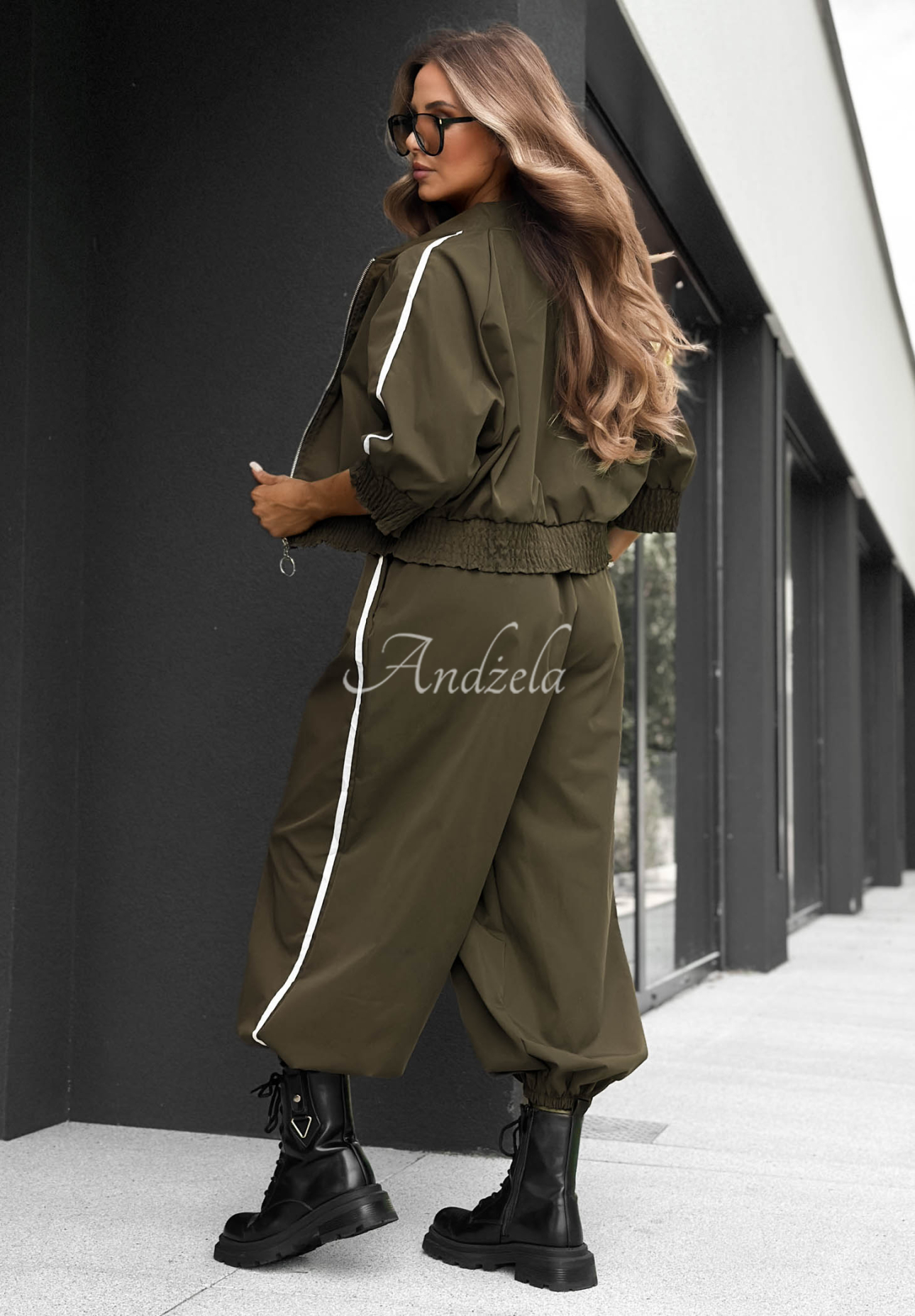 Set Jacke und Hose mit Streifen aus Baumwolle Unbelievable Khaki