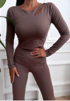 Bluse z wycięciem Another Time Schwarz
