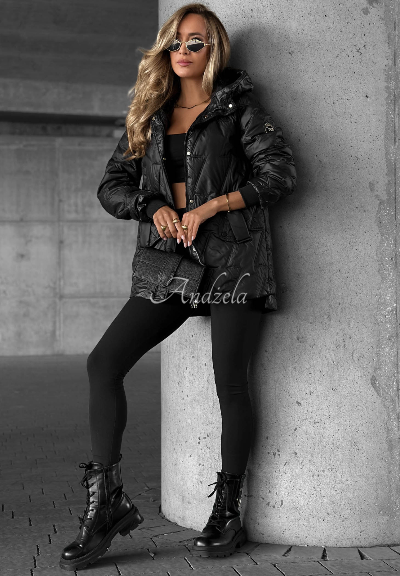 Steppjacke Forest Story Schwarz