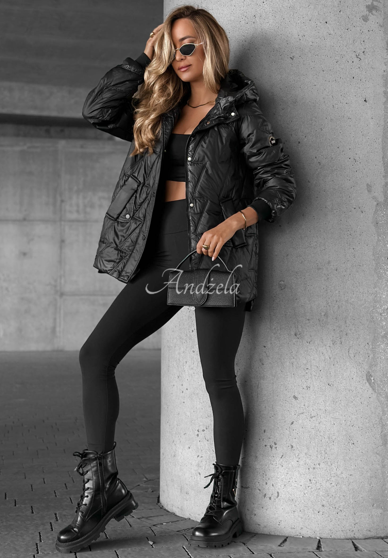 Steppjacke Forest Story Schwarz