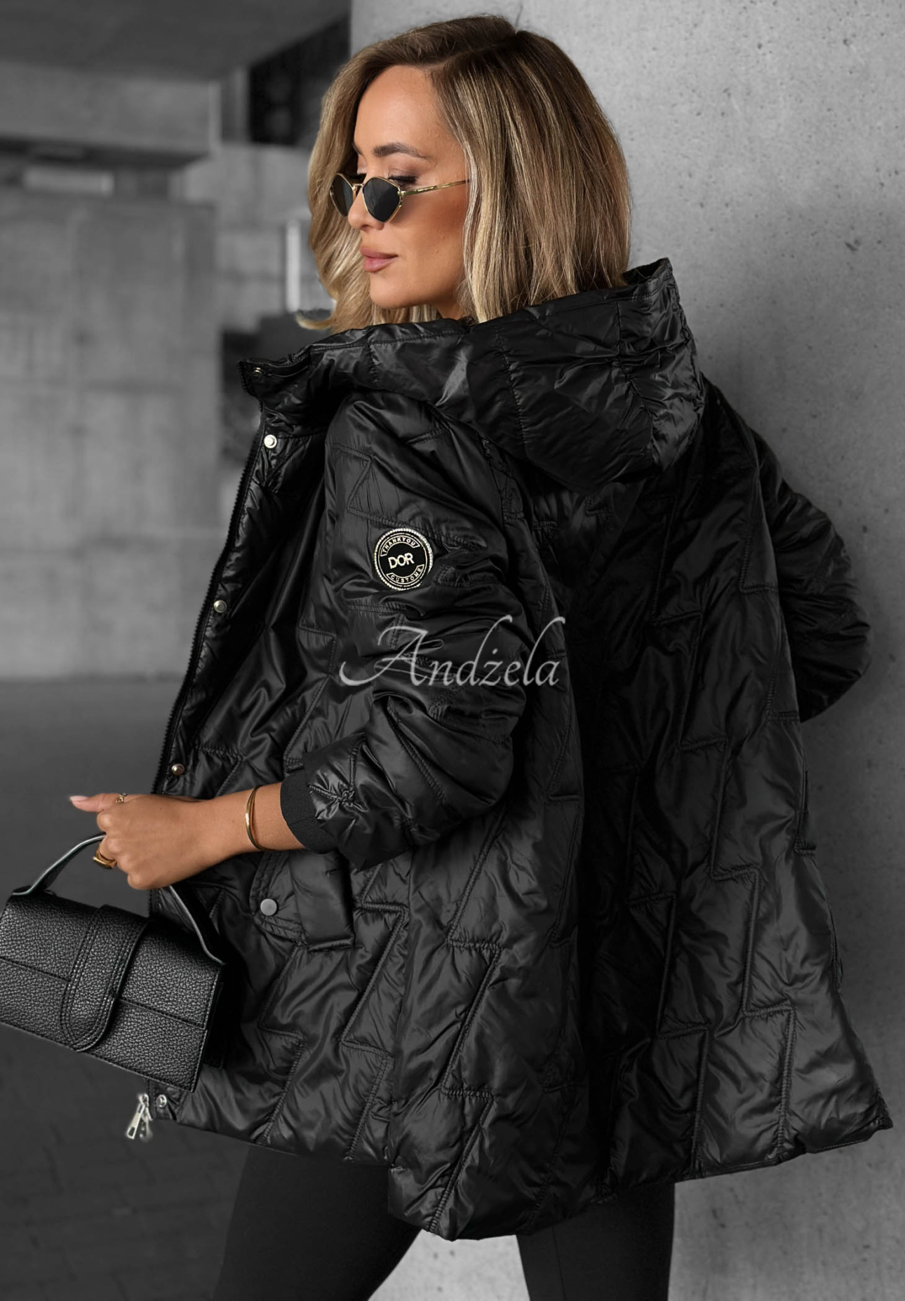 Steppjacke Forest Story Schwarz