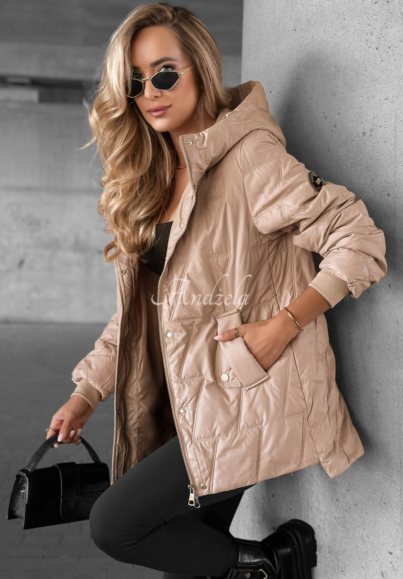 Steppjacke Forest Story Beige