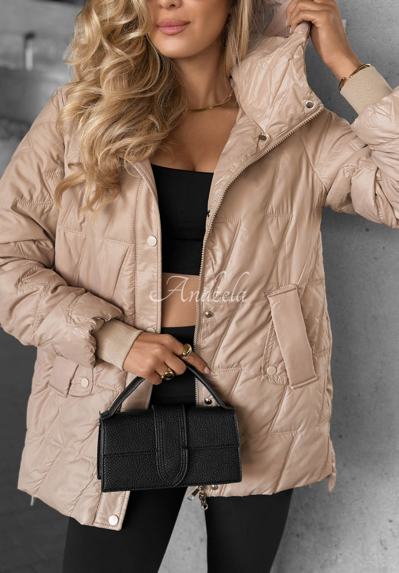 Steppjacke Forest Story Beige