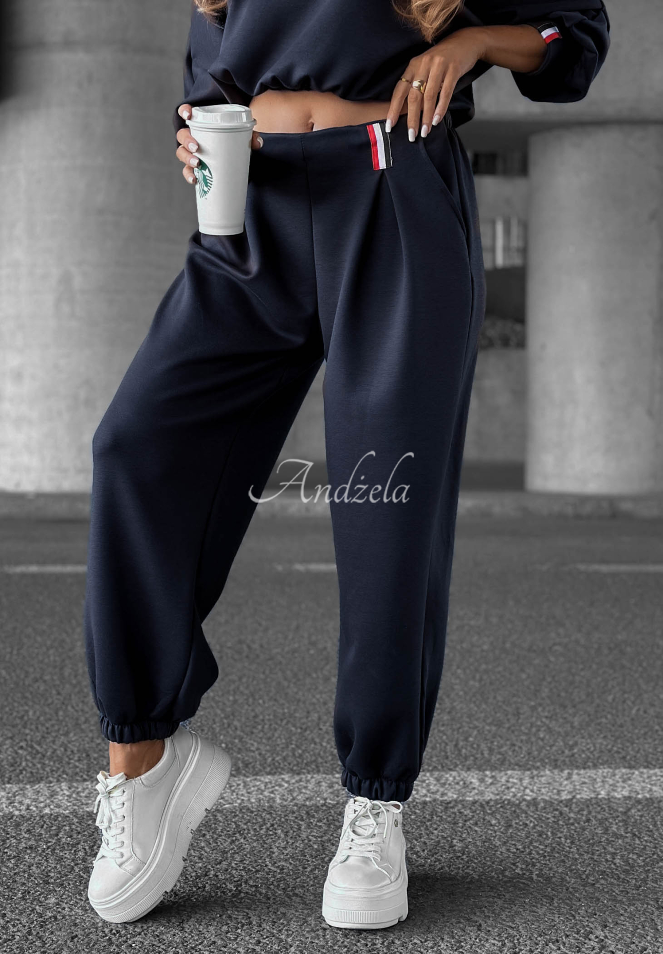 Viskose-Trainingsanzug-Set Cozy Balance Dunkelblau