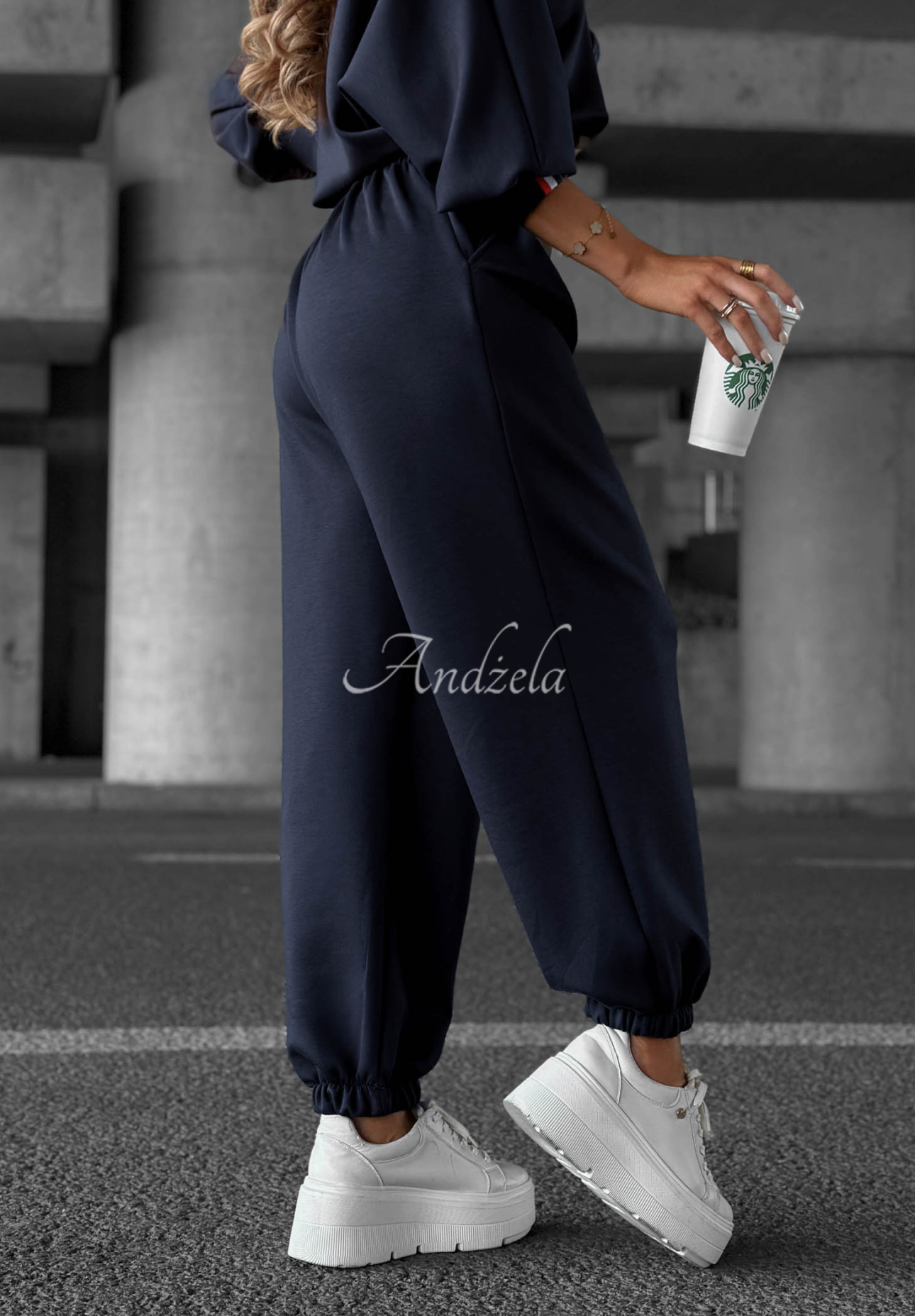 Viskose-Trainingsanzug-Set Cozy Balance Dunkelblau