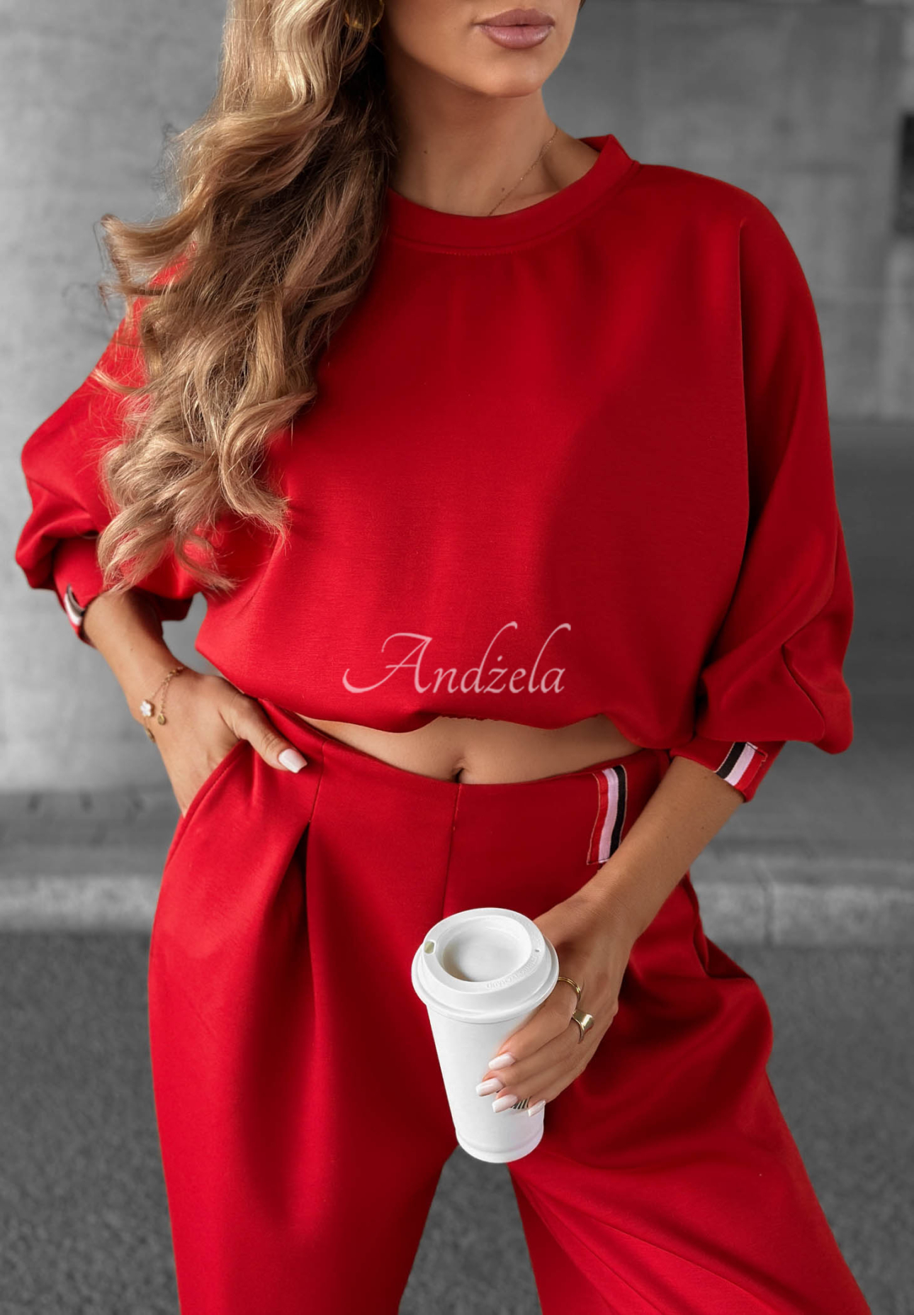 Viskose-Trainingsanzug-Set Cozy Balance Rot