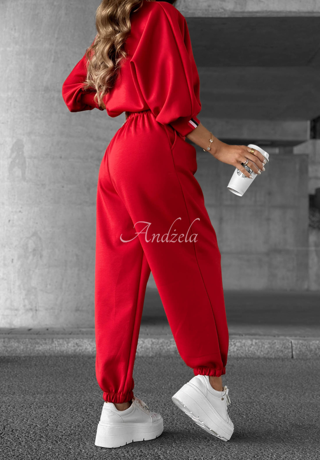 Viskose-Trainingsanzug-Set Cozy Balance Rot