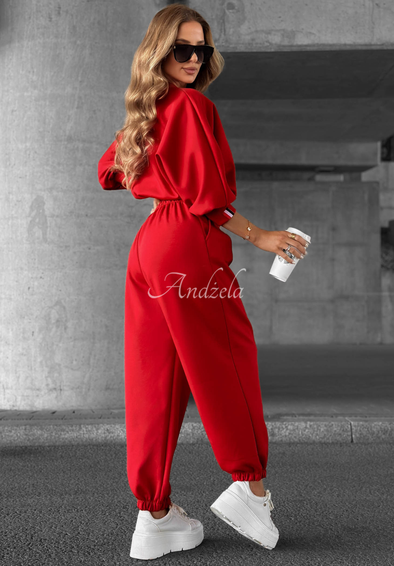 Viskose-Trainingsanzug-Set Cozy Balance Rot