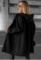 Długi Mantel oversize z kapturem Autumn Coat Schokoladenbraun