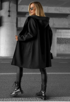 Długi Mantel oversize z kapturem Autumn Coat Schokoladenbraun