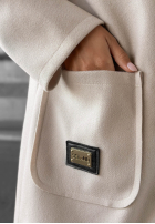 Długi Mantel oversize z kapturem Autumn Coat Schokoladenbraun