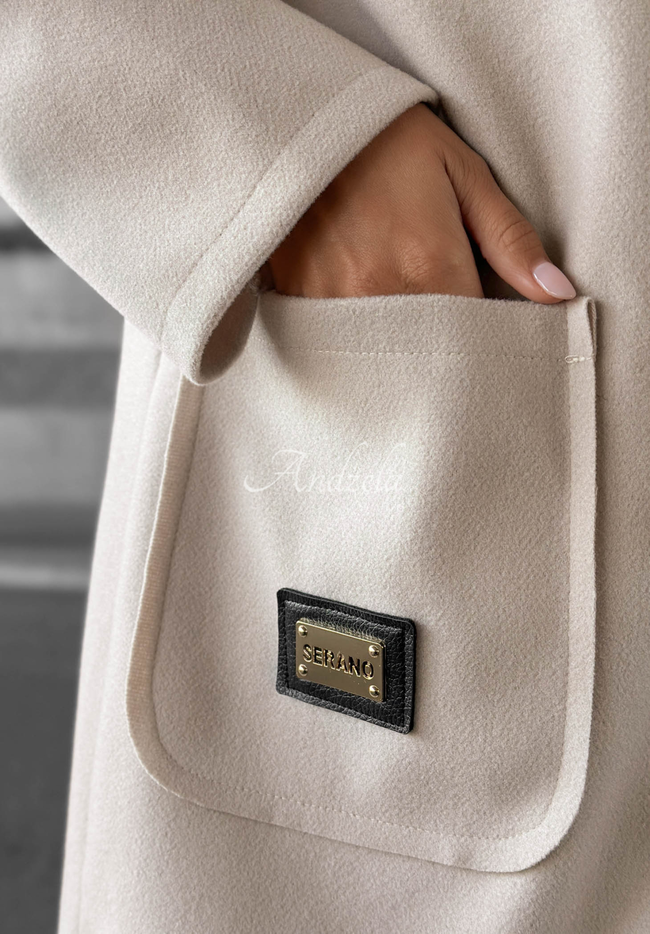 Langer Oversize Mantel mit Kapuze Autumn Coat Beige