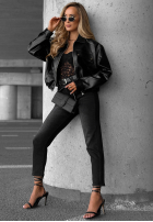Hose Jeans mom fit z paskiem Best Moment Dunkelgrau