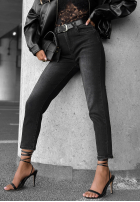 Hose Jeans mom fit z paskiem Best Moment Dunkelgrau