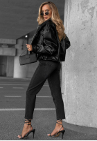 Hose Jeans mom fit z paskiem Best Moment Dunkelgrau