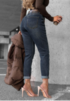 Hose Jeans loose fit z paskiem Just For Fun Dunkelblau
