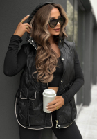 Pikowana Weste z kapturem Morning Dew Beige