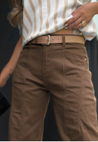 Hose Jeans balloon z paskiem True Feeling Schokoladenbraun