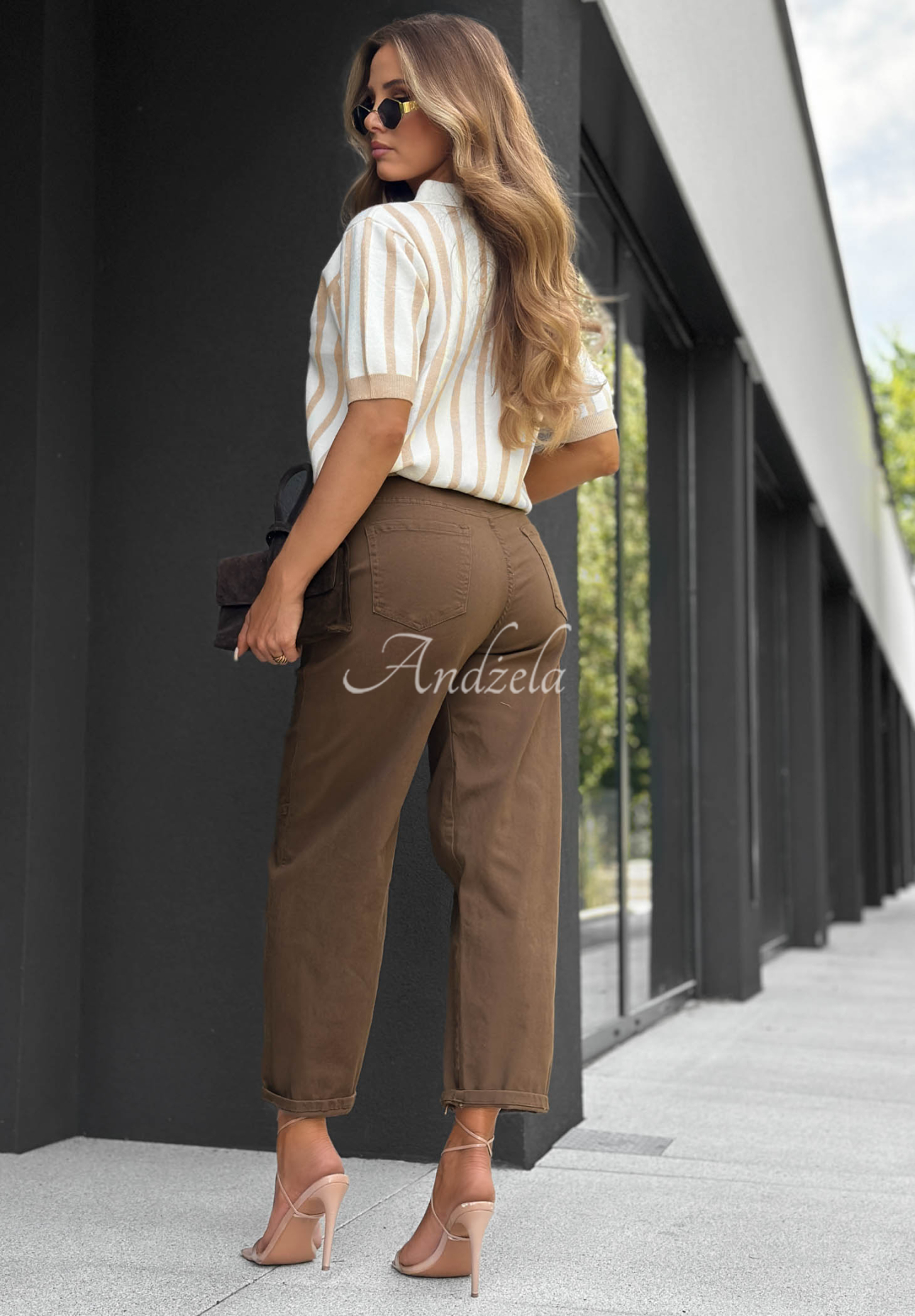 Ballon Jeans mit Gürtel Autumn Darling Schokoladenbraun