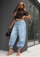 Hose Jeans mom fit Once More Blau