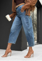 Hose Jeans mom fit  z paskiem Over Again Blau