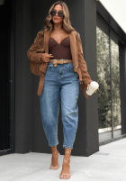 Hose Jeans mom fit  z paskiem Over Again Blau