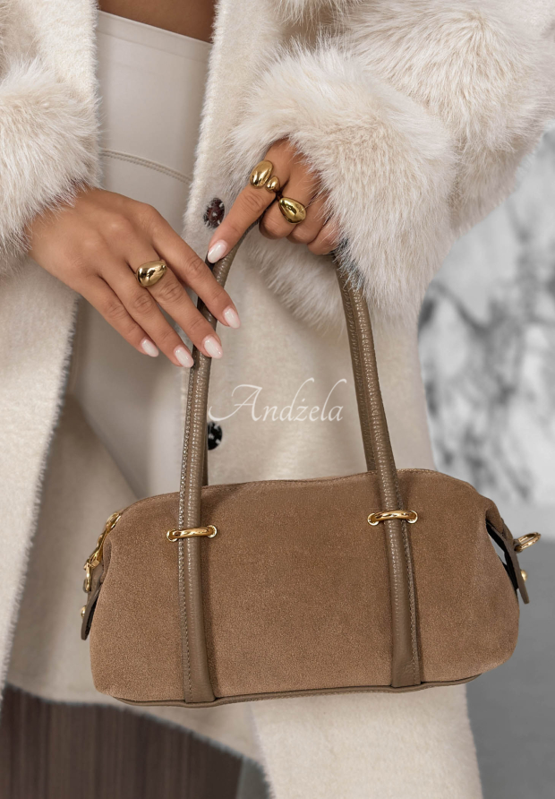 Wildlederhandtasche Morning Elegance Beige