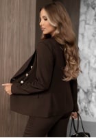 Elegancka dwurzędowa Blazer Endless Class Dunkelblau